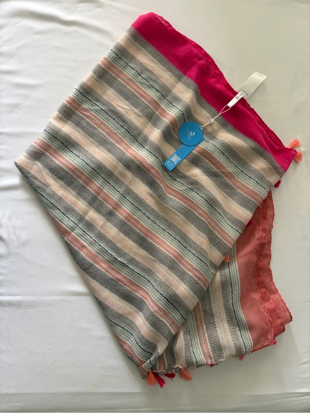 Cupshe Pink & Coral Striped Beach Sarong